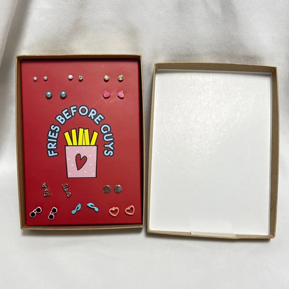 Earring Set, NIB, 10 pair, for the young at heart, gift box,